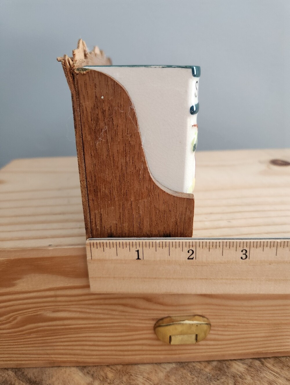 Vintage Ceramic Book Shaped Spice Jar Set with Wooden Rack - Incomplete Set - Picture 9 of 16